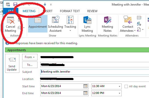 Canceling A Meeting In Outlook IT Services