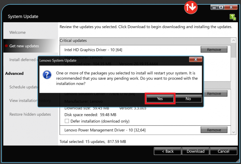 Using the Lenovo System Update Tool Technical Support Services