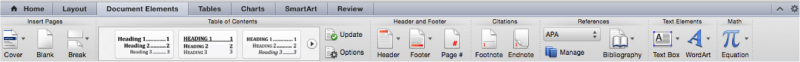Document Elements tab
