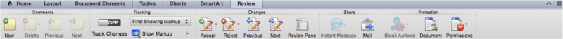 review tab