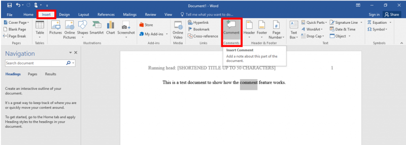 Comment Feature In Microsoft Word It Services