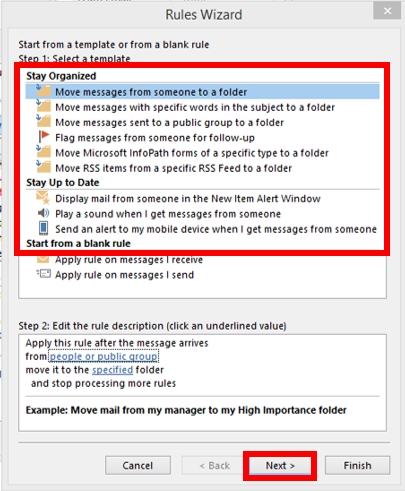 How to organize Outlook email using folders and rules