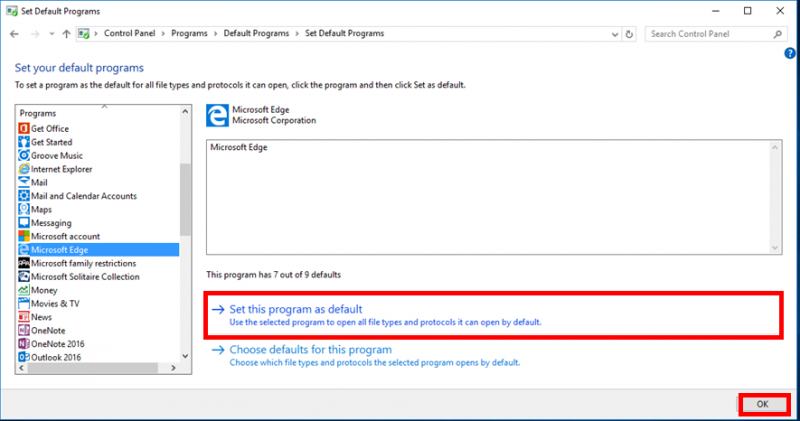 Changing Default Programs in Windows | Technology Support Services