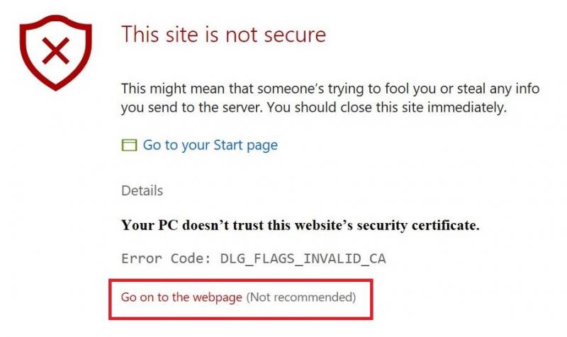 add security exception edge