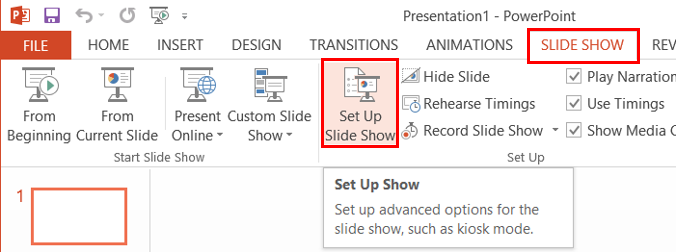 how to loop powerpoint presentation