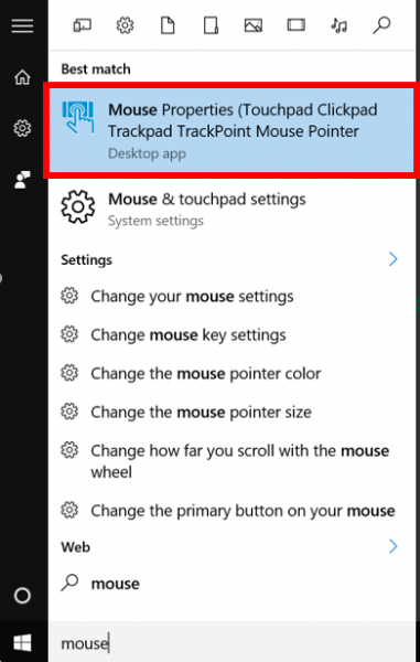 lenovo mouse settings