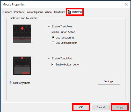 Customize The Touchpad And Trackpoint On The Thinkpad It Services