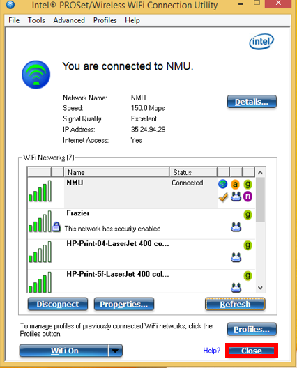 Intel PROSET Wireless. Intel PROSET/Wireless Wi-Fi connection. Trusted connection