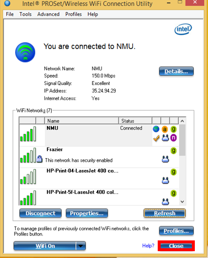 Intel Prosetwireless Connection Utility To Connect To Wifi