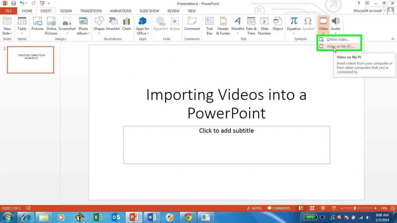 Adding Video to a PowerPoint Presentation | IT Services