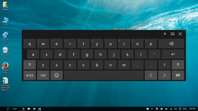 touch keyboard windows 10 shortcut